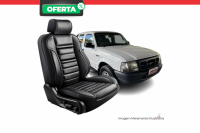 Imagem do produto Capa de Couro Preta Grancouro para Banco da Ford Ranger Dupla 2004/... - Cod. 7422